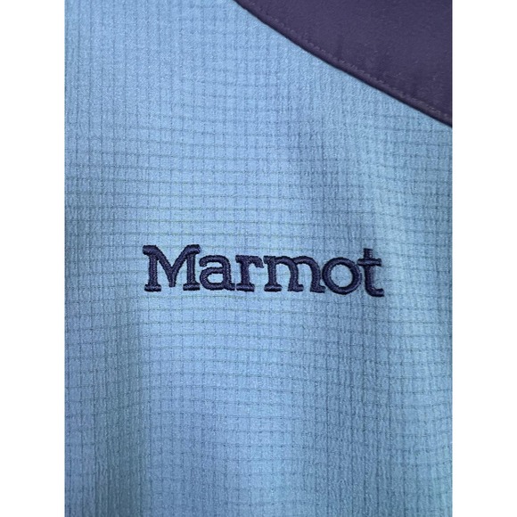 Marmot Windstopper Softshell Jacket Mens Medium Blue Full Zip Hiking Outdoor - Picture 5 of 12